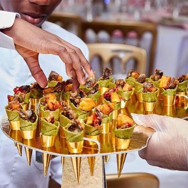 Canapés as part of our African wedding Catering